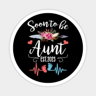 Soon To Be Mommy Est 2023 Floral Magnet